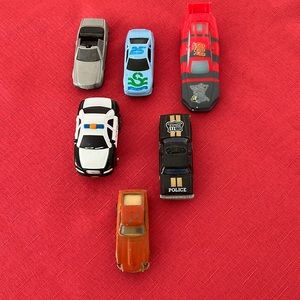 6 miniature cars